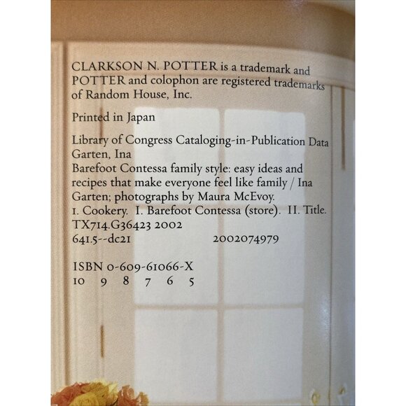 2 Book Lot Barefoot Contessa Cookbooks Foolproof  Family Style 1st Ed Hardcover - Picture 5 of 15